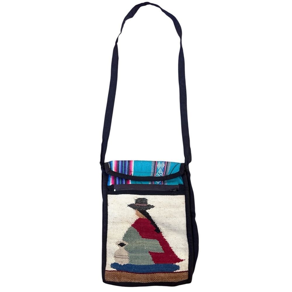 Multicolor Woven Embroidered Crossbody Bag Handmade in Guatemala